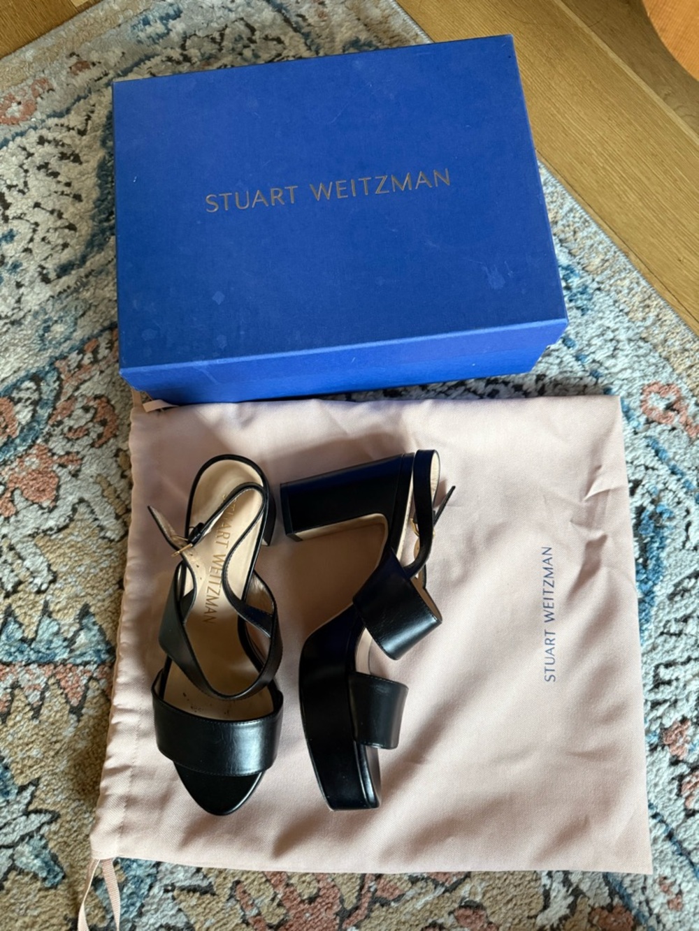 Stuart Weitzman Black Platform Block Heels - Women - Picture 5 of 5